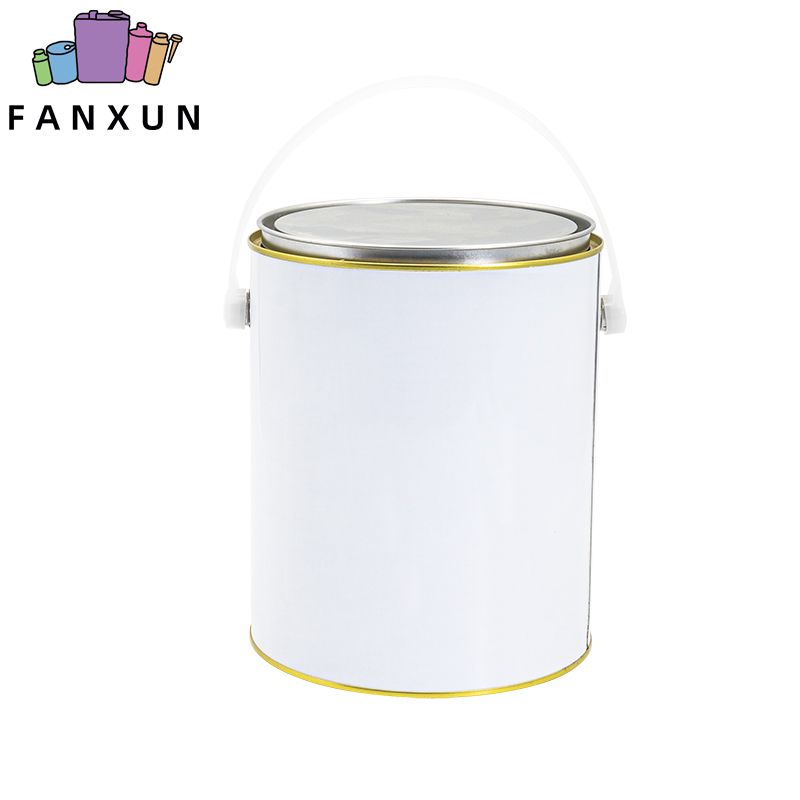 Empty 1L paint can with lid