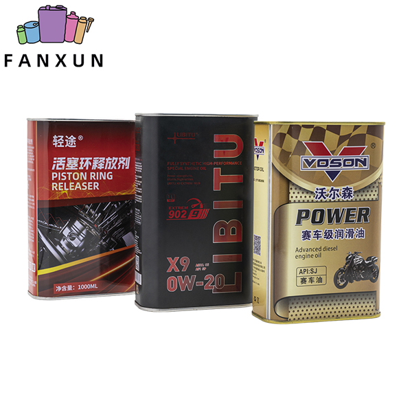 1L square engine oil tin can