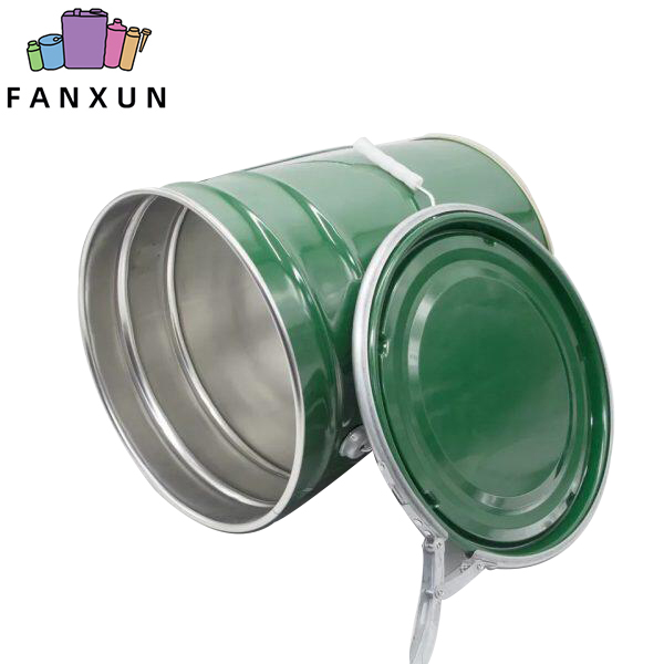 5-gallon metal paint bucket with lid