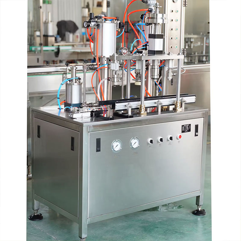 Semi-automatic aerosol paint can filling machine