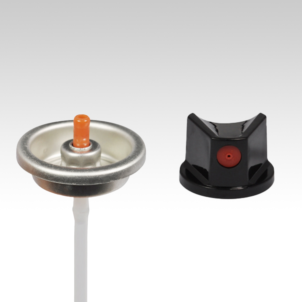 Self-painting nozzles and valves