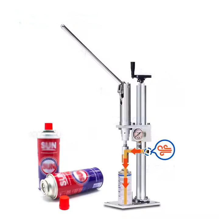 Manual Aerosol Can Gas Filling Machine