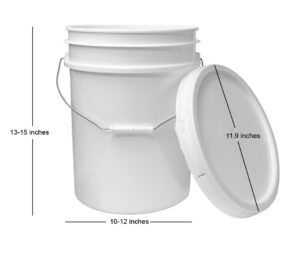 5 Gallon Plastic Bucket Dimensions
