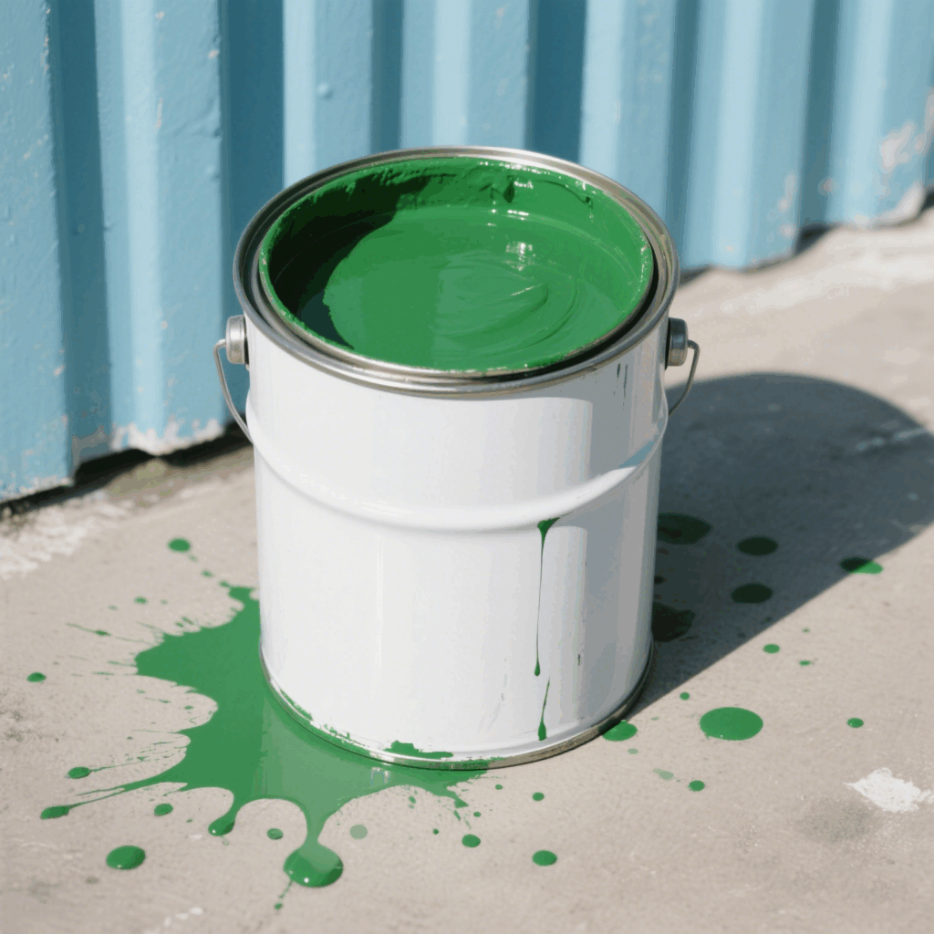 A bucket full of paint
