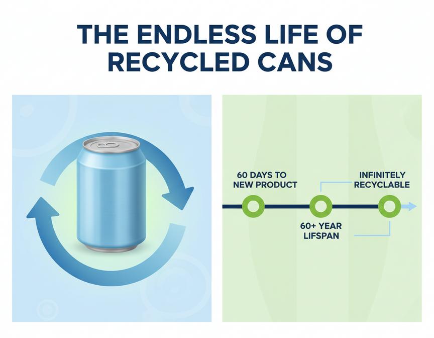Comprendre la durée de vie des canettes recyclées