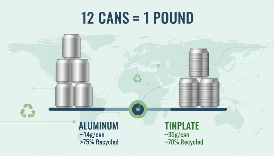 Data Shows: 12 Standard Beer Cans Equal 1 Pound