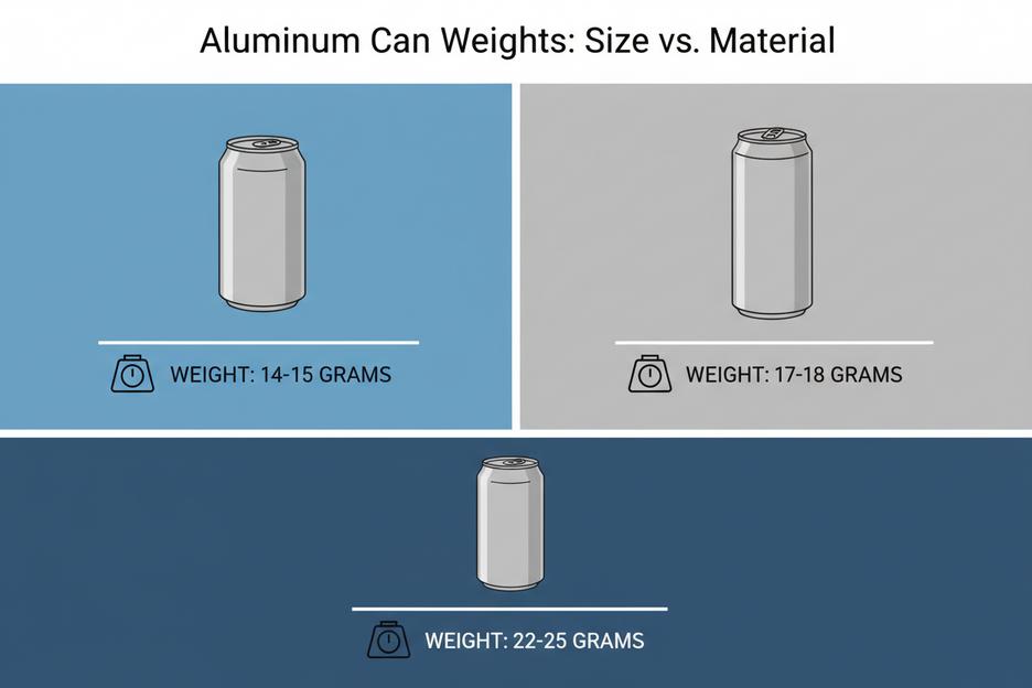 Tailles courantes et poids des canettes en aluminium