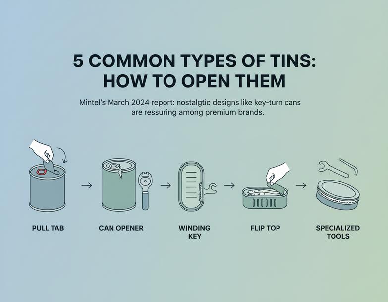 5 Jenis Tin Biasa: Cara Membukanya