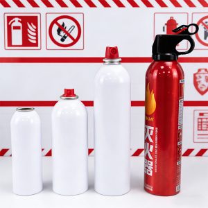 Lata de aerossol de alumínio tipo extintor de incêndio