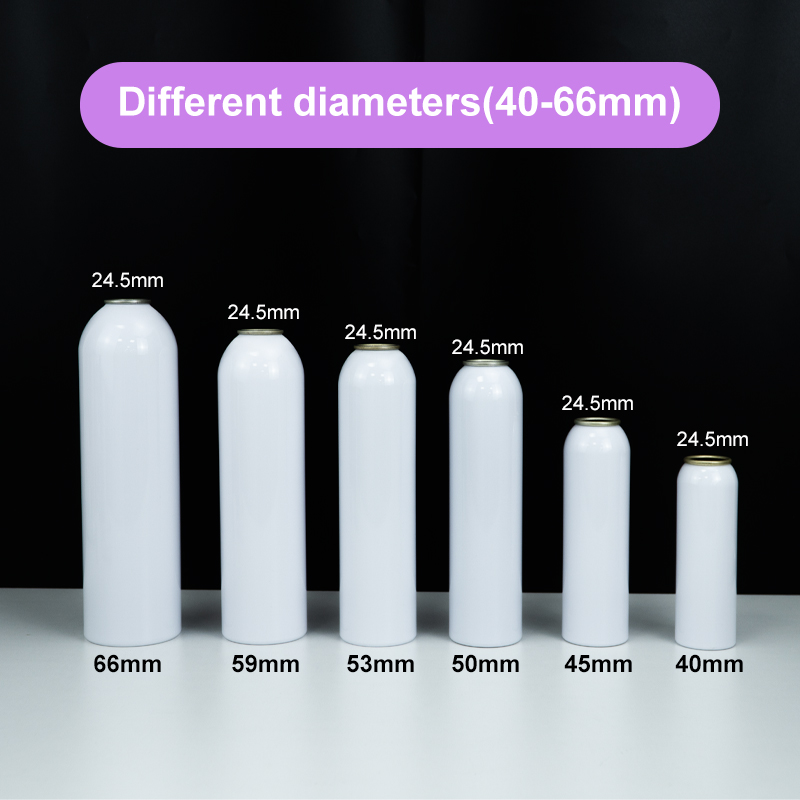 Aluminium Aerosol dåse Forskellige diametre(40-66mm)