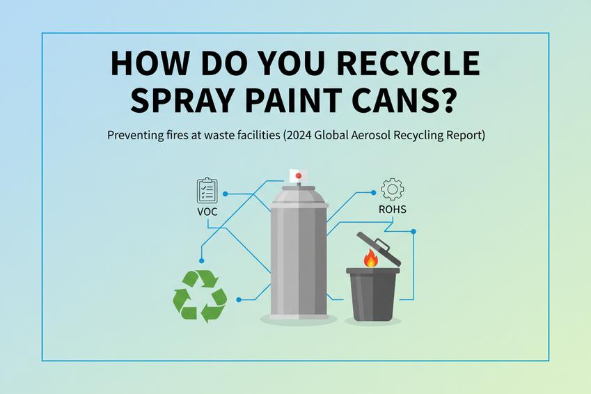 Como você recicla latas de tinta spray