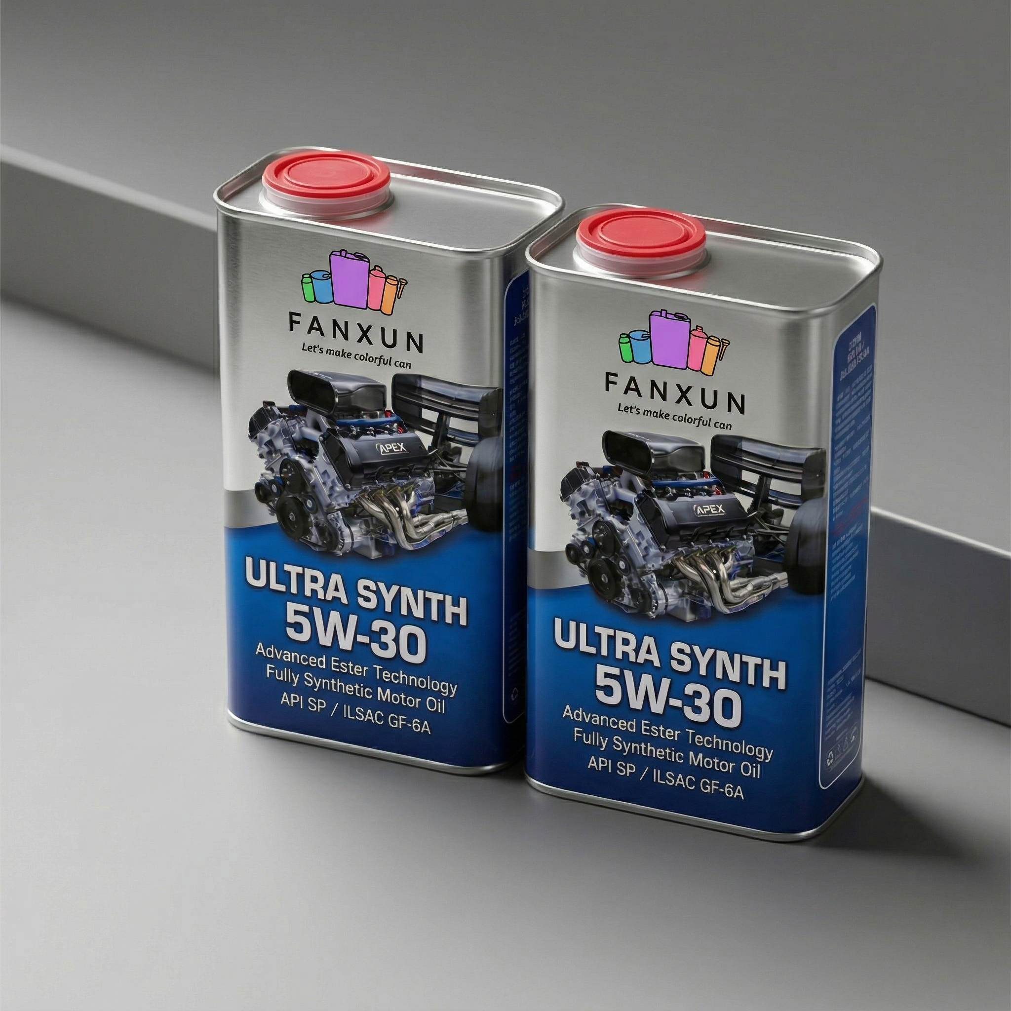 1L Firkantet motoroliedåse