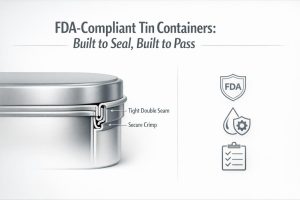 Blikken containers met deksels