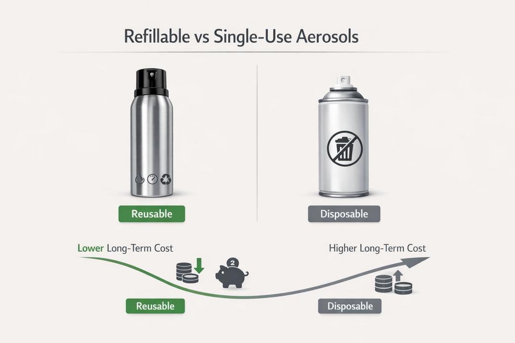 Refillable Aerosol Spray Bottle