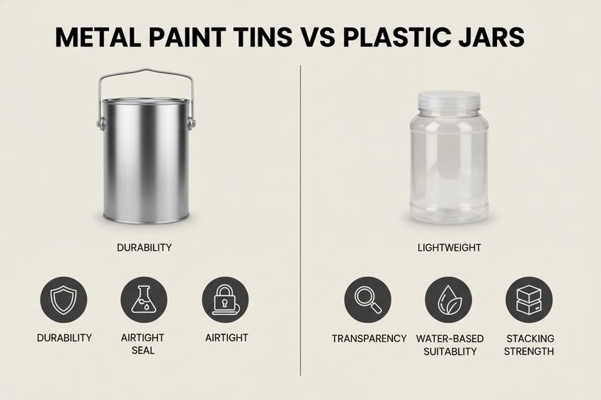 Empty Metal Paint Tins