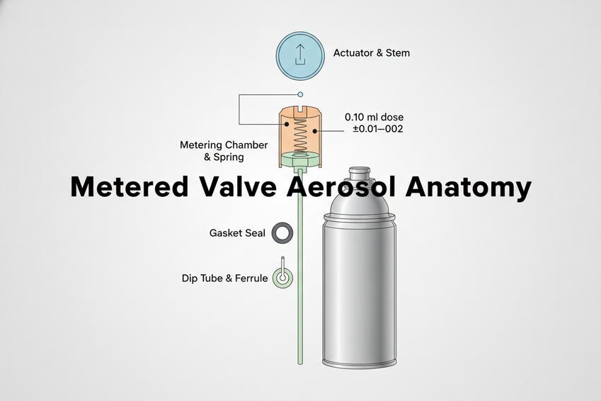 Aérosol à valve dosée