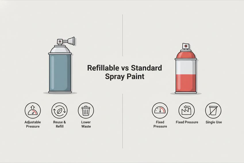 Bomboletta di vernice spray ricaricabile