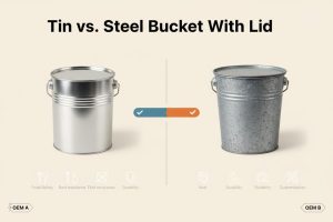 Tin Bucket With Lid