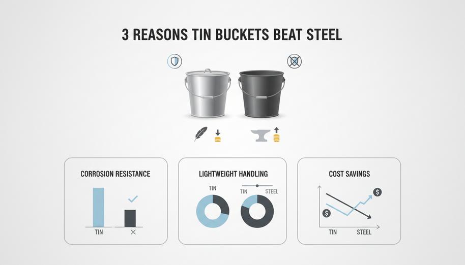 Tin Bucket With Lid