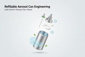 Aerosol spraydåse kan genopfyldes