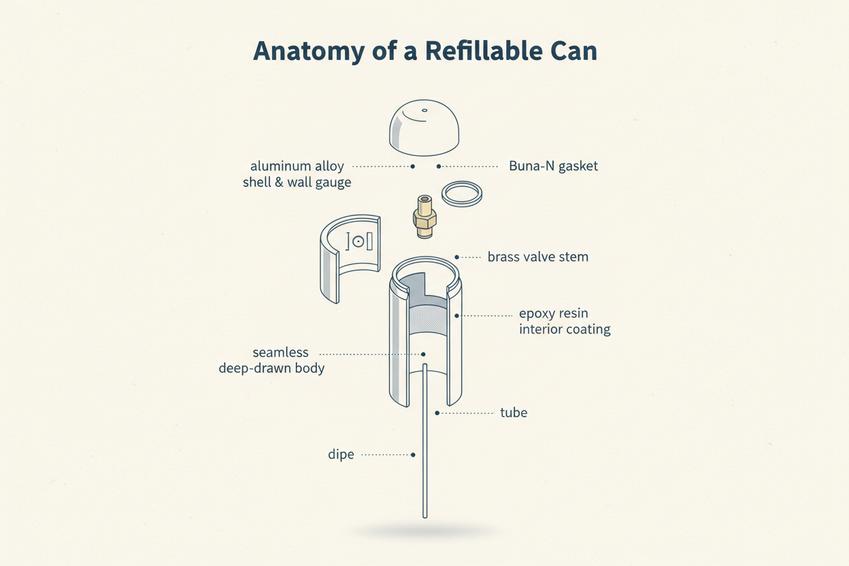 Aerosol Spray Can Refillable