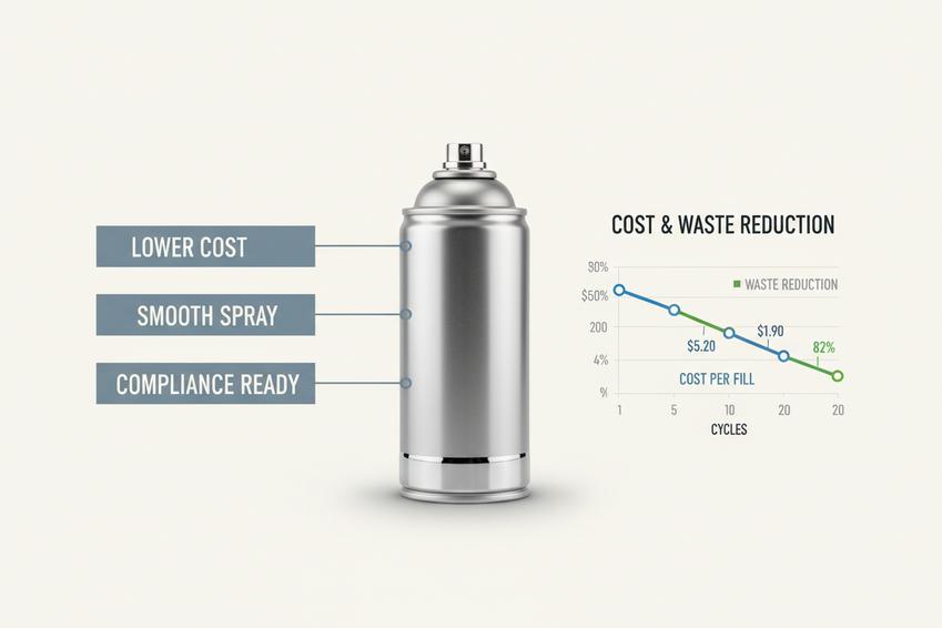 Reusable Aerosol Paint Spray Can