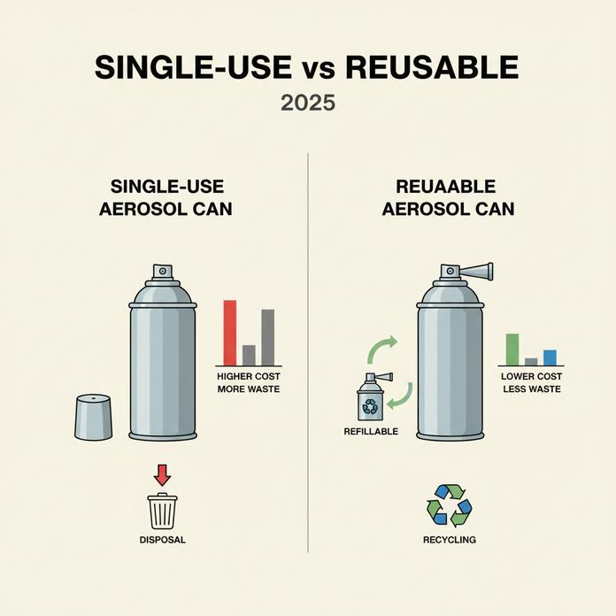 Reusable Aerosol Paint Spray Can