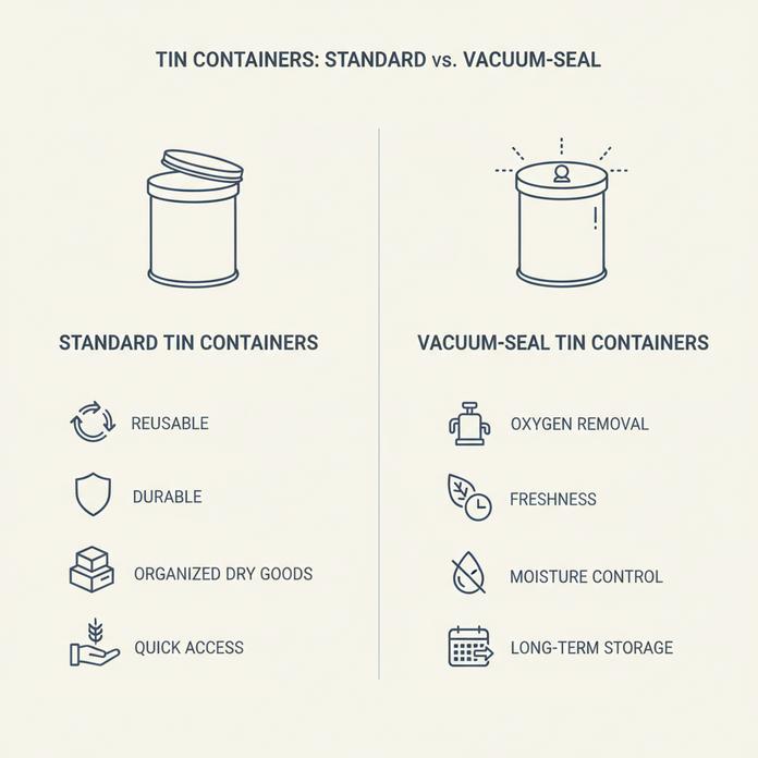 Metal Tin Containers With Lids