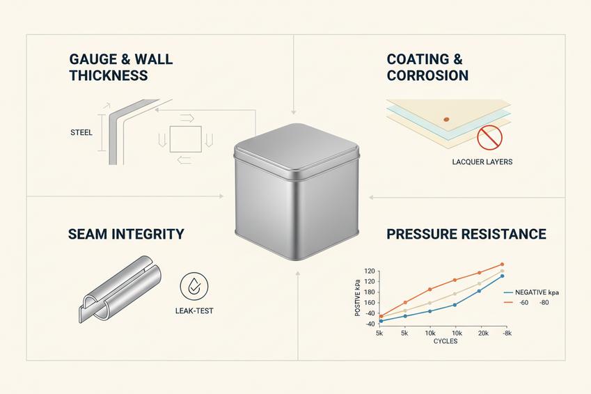 Square Tin Containers