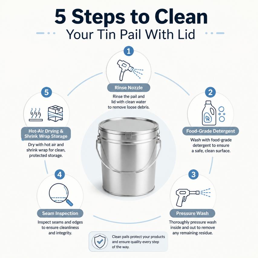 Tin Pail With Lid