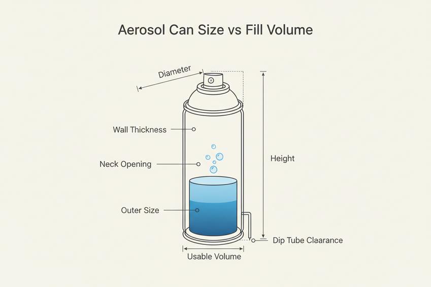 Dimensioni bomboletta aerosol