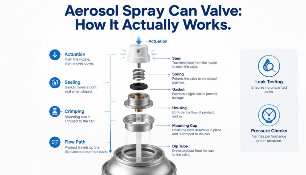 Aerosol Spray Can Valve