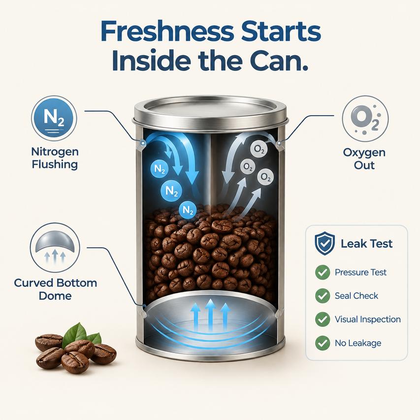 Coffee Tin Can With Lid