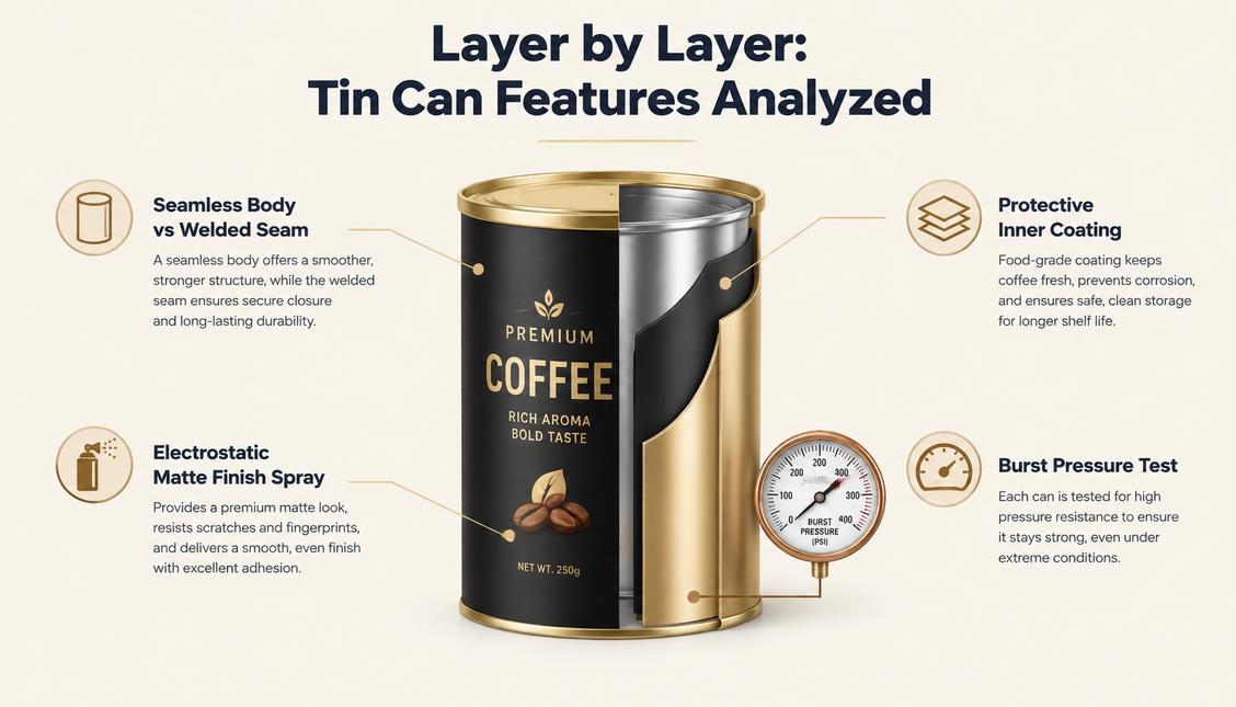 Coffee Tin Can With Lid