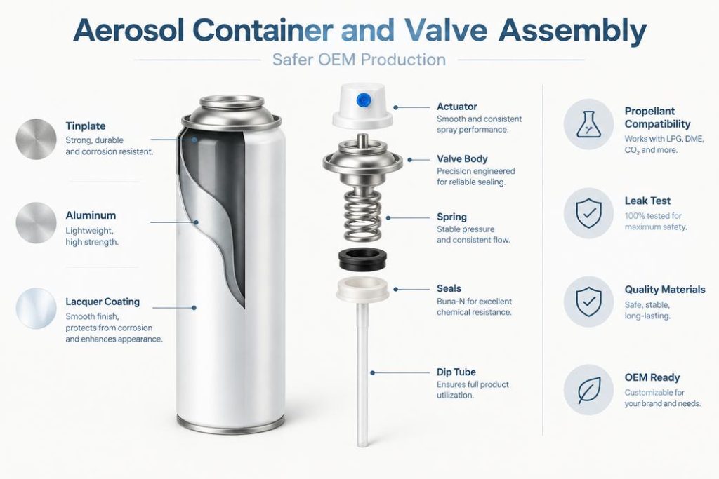 Aerosol Container And Valve Assembly