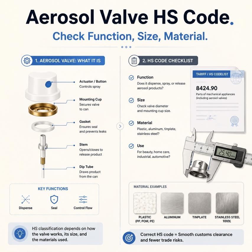 Aerosol Valve Hs Code