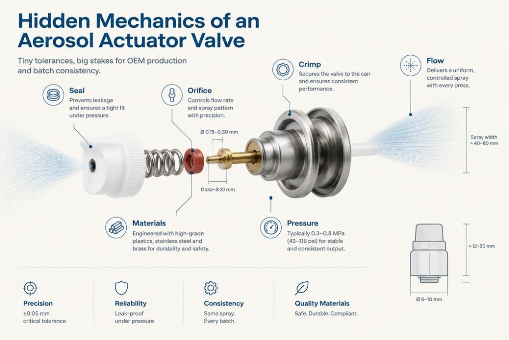 Aerosol Can Actuator Valve