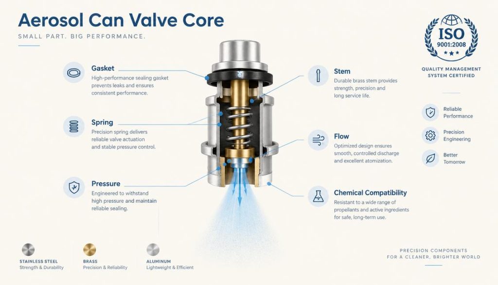 Aerosol Can Valve Core