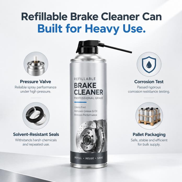 Refillable Spray Can For Brake Cleaner