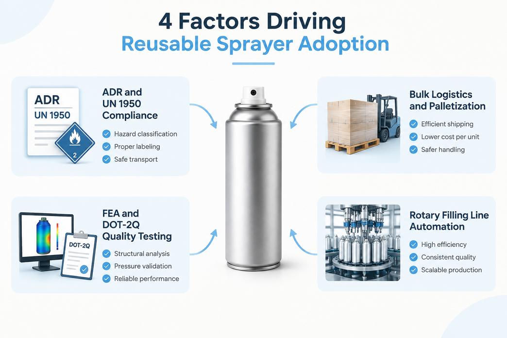 Refillable Pressurized Spray Can